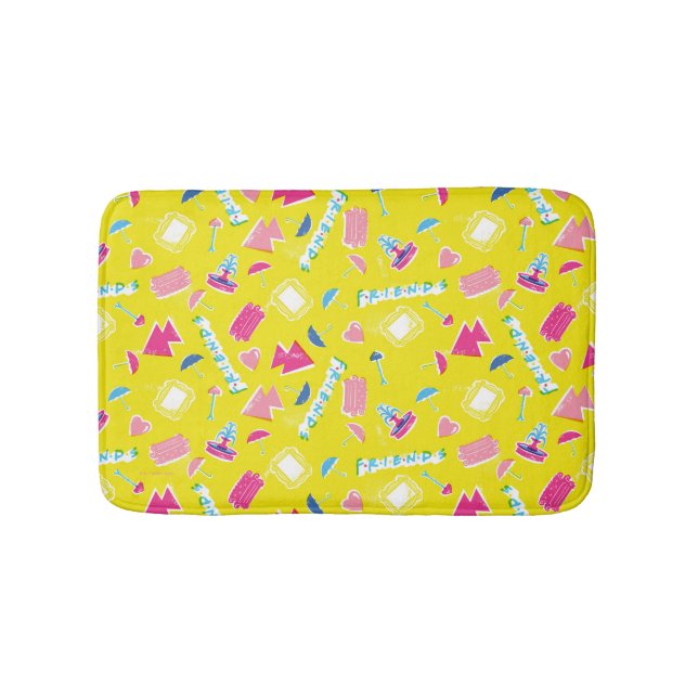 Neon FRIENDS™ Ikonmönster Badrumsmatta (Framsidan)