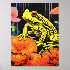 Neon Frog: Symphony in Bloom Poster