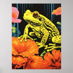 Neon Frog: Symphony in Bloom Poster