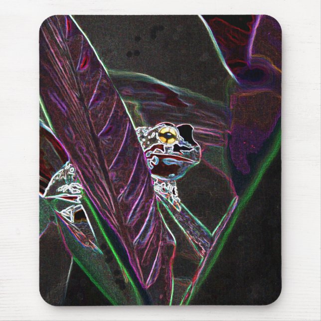 Neon Froggy Computer Mouse Pad Musmatta (Framsidan)