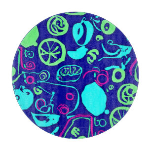 Neon Fruits Mönster Art