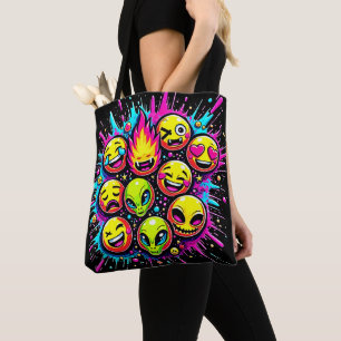 Neon Funky Emoji Mix Tygkasse