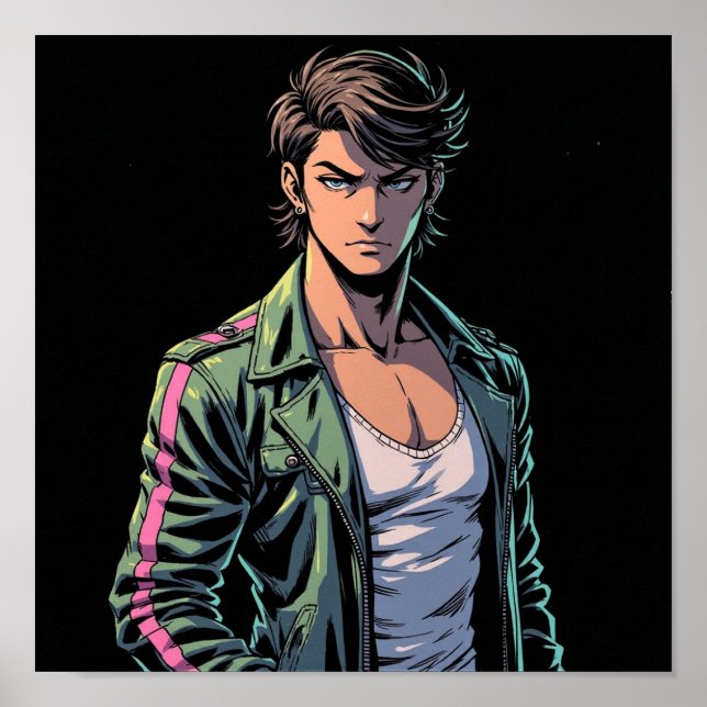 "Neon Fury: Anime Outlaw Edition" Poster (Framsidan)