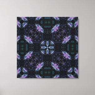 Neon Galax Mandala med Futuristiskt Sken Canvastryck