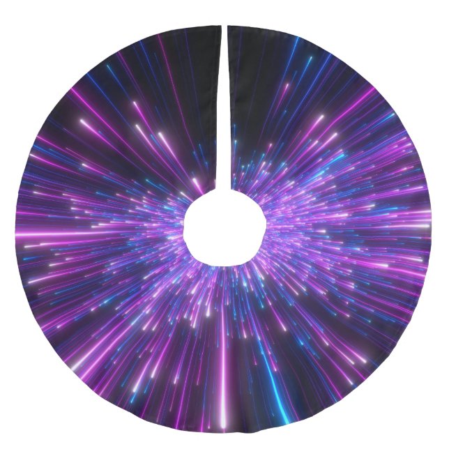 Neon Galaxy Cosmic Abstrakt Background Julgransmatta Borstad Polyester (Framsidan)