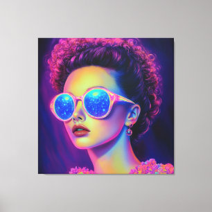 Neon Galaxy Glamor Canvastryck
