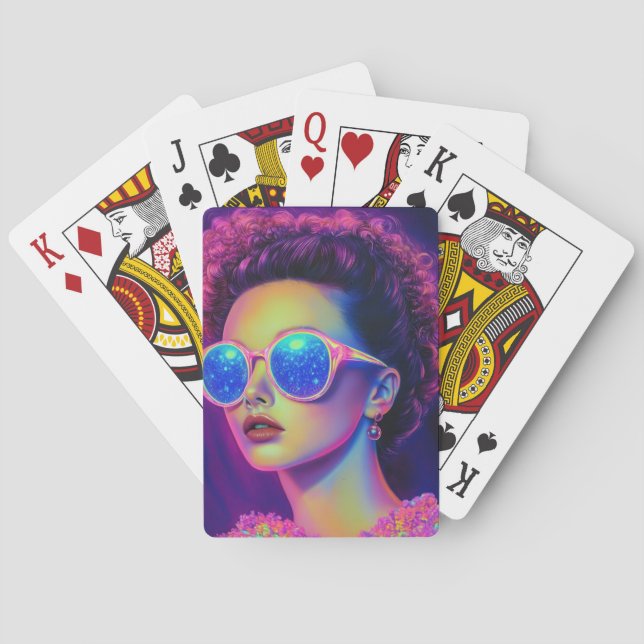 Neon Galaxy Glamor Casinokort (Baksidan)