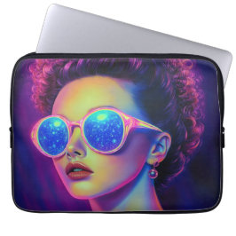 Neon Galaxy Glamor Laptop Fodral