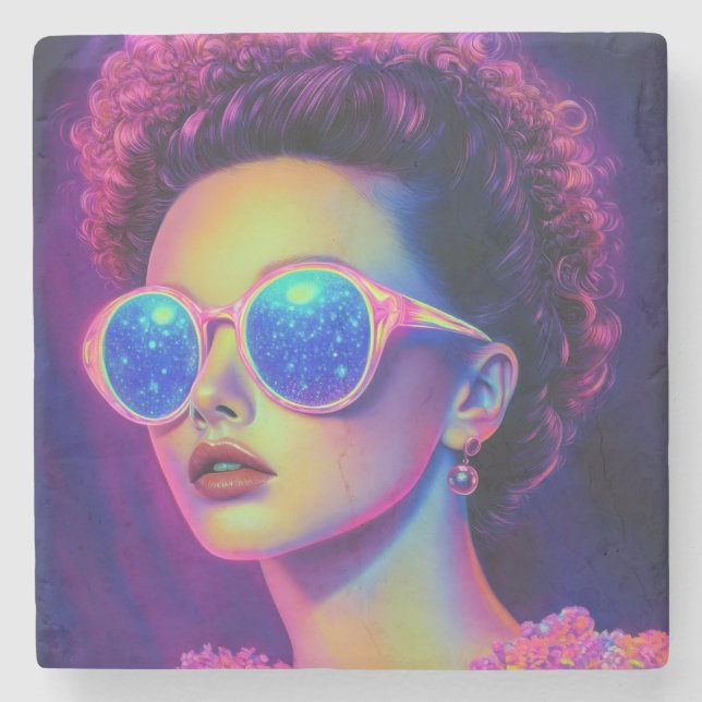 Neon Galaxy Glamor Stenunderlägg (Framsidan)