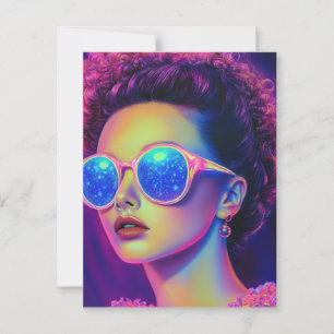 Neon Galaxy Glamor Vykort