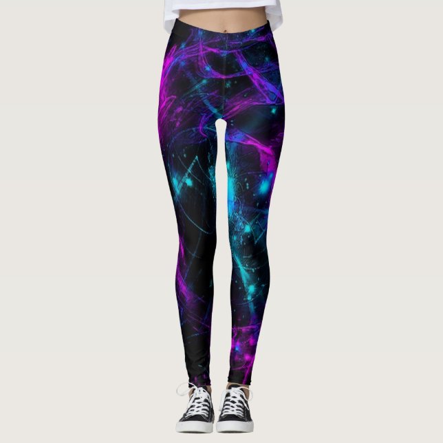 Neon Galaxy Leggings (Framsida)