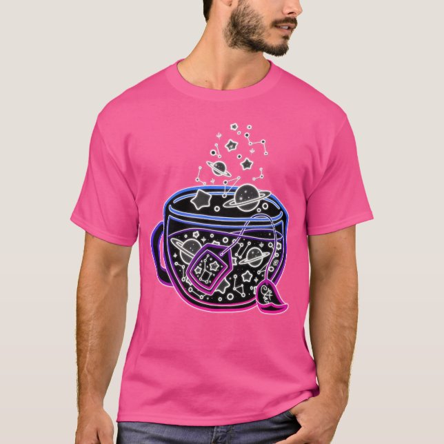 Neon Galaxy Tea (Purplepink) T Shirt (Framsida)