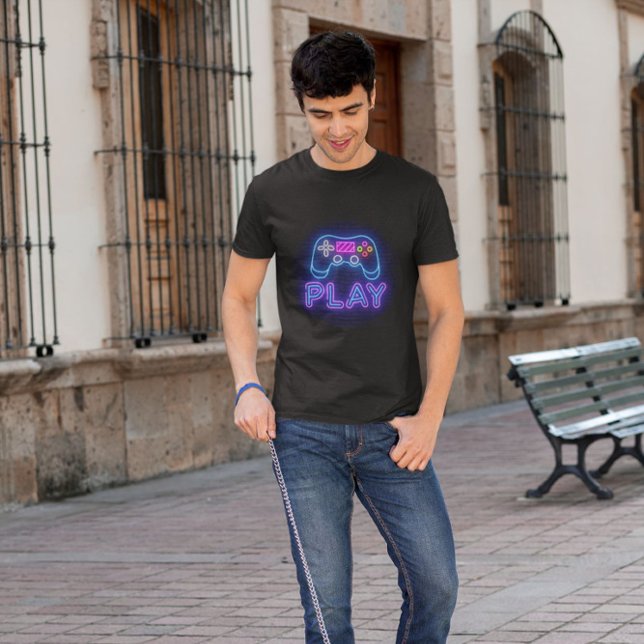 Neon Game Controller T Shirt (Skapare uppladdad)