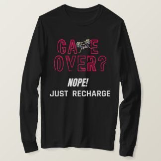 Neon Game Over Speldesign för laddning T Shirt