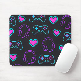 Neon Gamer Controller and Hearts Pattern Musmatta