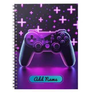 Neon Gamer Controller - bärbar dator - redigerbar Anteckningsbok