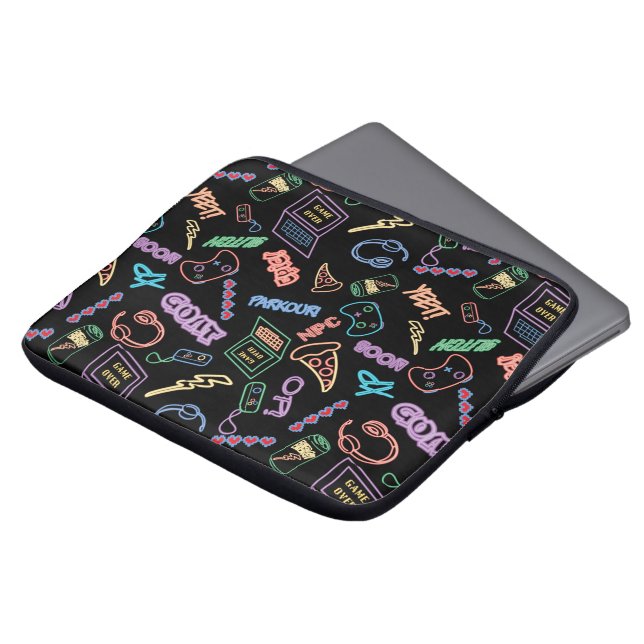 Neon Gamer Laptop Fodral (Framsida topp)