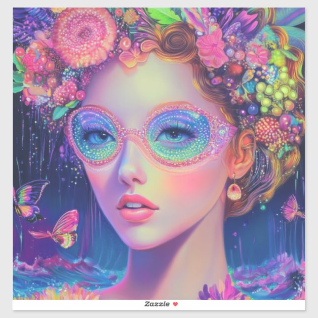 Neon Garden Goddess Klistermärken (Ark)