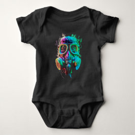 Neon Gas Mask: Vibrant Chaos Art T Shirt