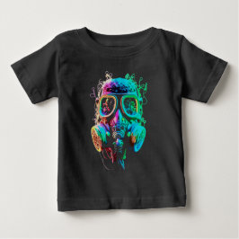 Neon Gas Mask: Vibrant Chaos Art T Shirt