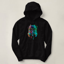 Neon Gas Mask: Vibrant Chaos Art T Shirt