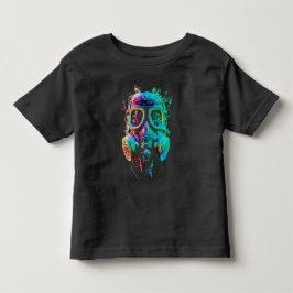 Neon Gas Mask: Vibrant Chaos Art T Shirt