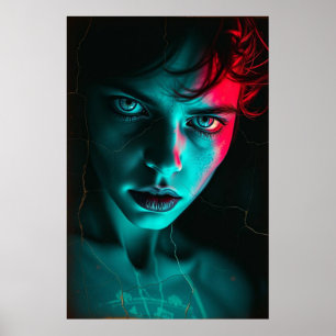 Neon Gaze: Brött verklighet Poster Porträtt