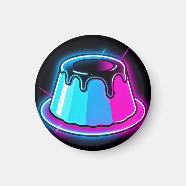 Neon Gelé Efterrät Konstkonstruktion Magnet (Framsidan)