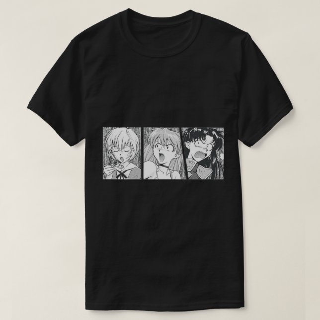 Neon Genesis Evangelion Girls Rei, Misato, Asuka   T Shirt (Design framsida)