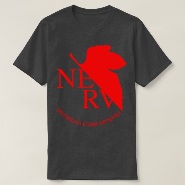Neon Genesis Evangelion NERVE Logotyp T Shirt (Design framsida)