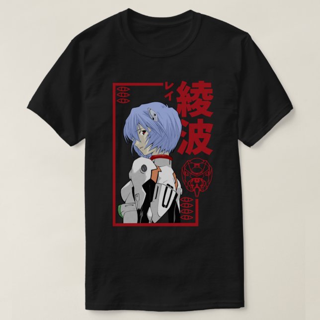 Neon Genesis Evangelion Rei Ayanami T Shirt (Design framsida)