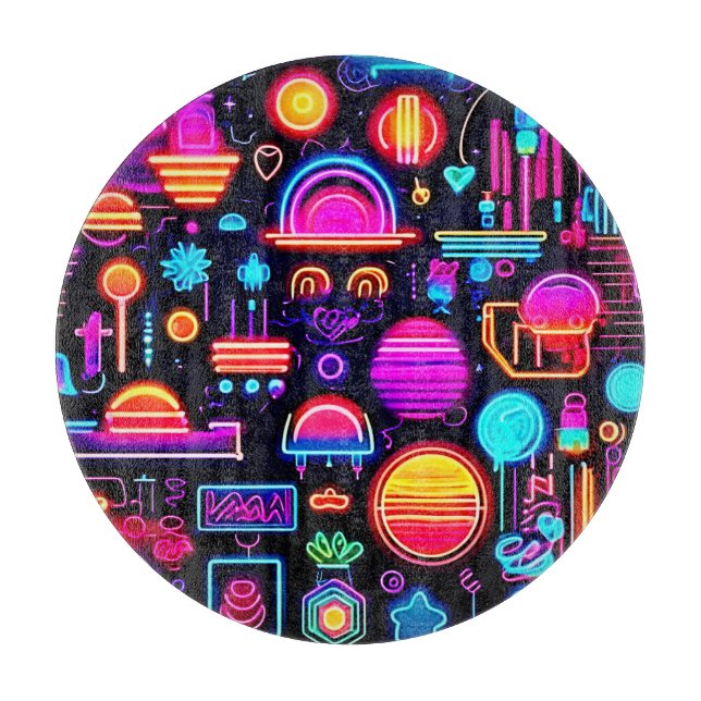 Neon Geometric Abstrakt (Framsidan)