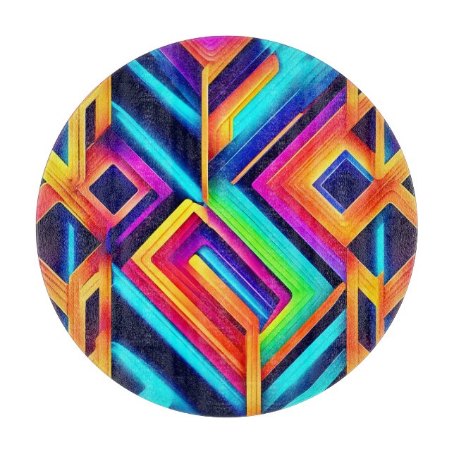 Neon Geometric Abstrakt Art (Framsidan)