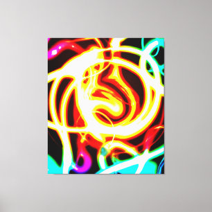 Neon Geometric Art Design för dina behov Canvastryck