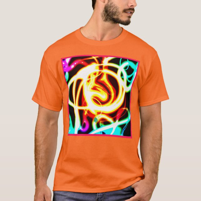 Neon Geometric Art Design för dina behov T Shirt (Framsida)