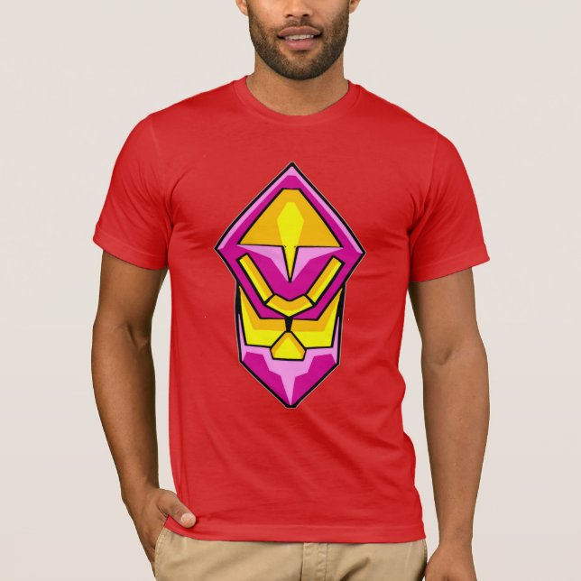 "Neon Geometric Cybercore Symbol - Futuristiska St T Shirt (Framsida)