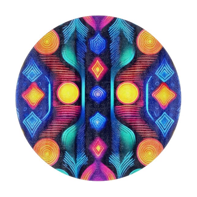 Neon Geometric Mandala Art (Framsidan)