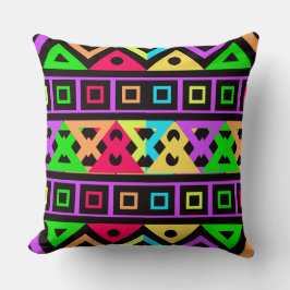 Neon Geometric Tribal Dekorativ kudde