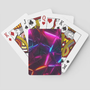 Neon Geometrisk Abstrakt Futuristisk Cyberpunk Casinokort