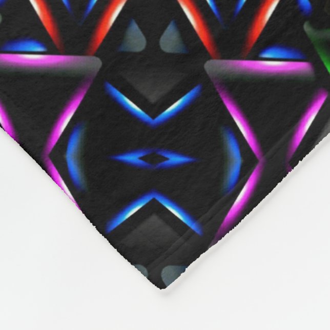 Neon geometrisk mönstrad filt (Hörn)