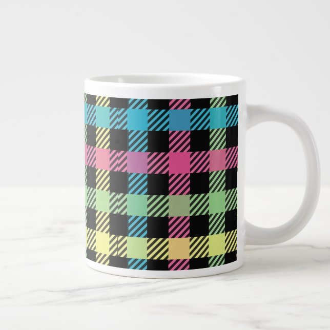 Neon Gingham Jumbo Mugg (Höger)
