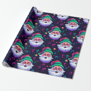 Neon Glatta Santa Mönster Presentpapper
