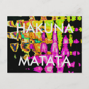 Neon Glitch Abstrakt Konst Affisch Print Vykort