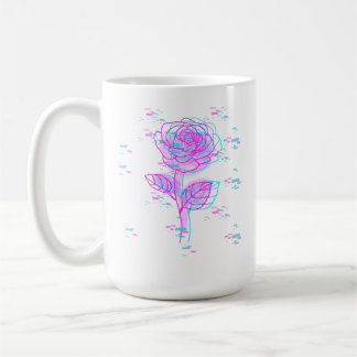 Neon Glitch Ros Design Kaffemugg