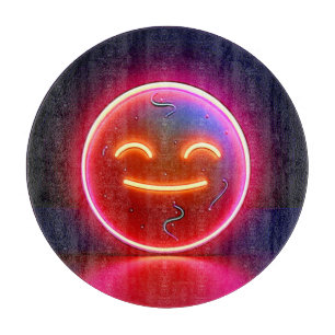 Neon Glöd Glad Ansiktskonst