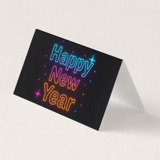 Neon Glöd Gradient Typografi Feststämning Cool Kort