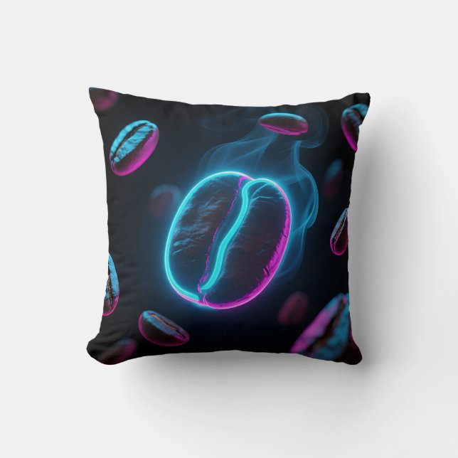Neon Glöd Kaffeebönsenergi Kudde (Framsida)