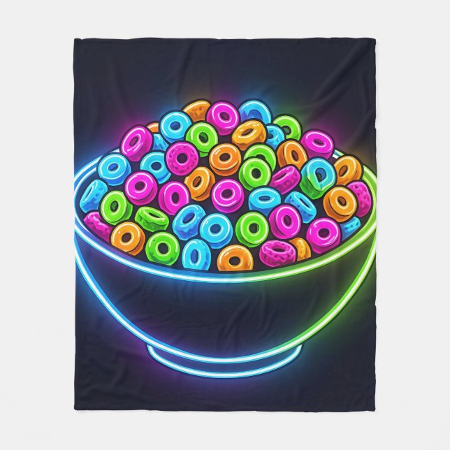 Neon Glöd Spannmåls Skål Fleecefilt (Framsidan)
