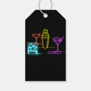 Neon Glödljus Färgglada Drinkar 21-årsfest Presentetikett