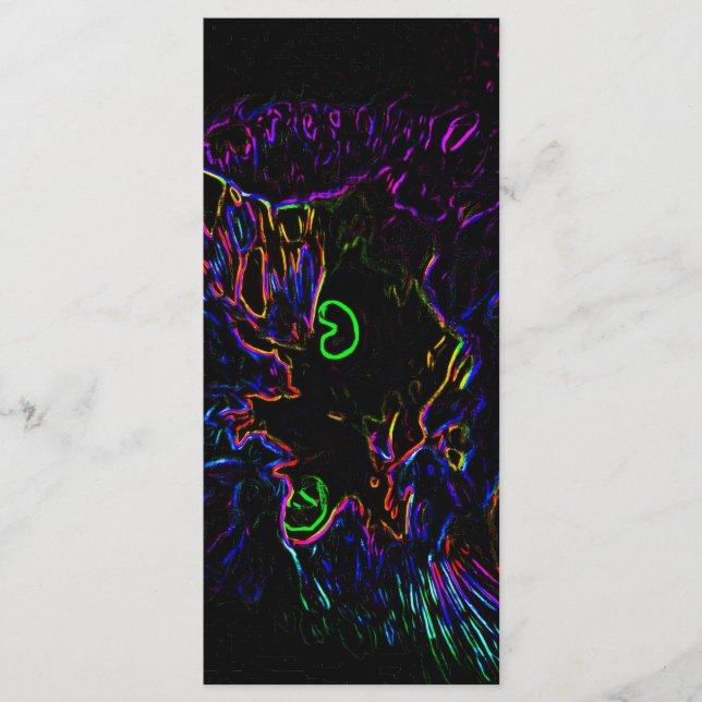 Neon Glow Cat Bookmark Meny (Framsida)
